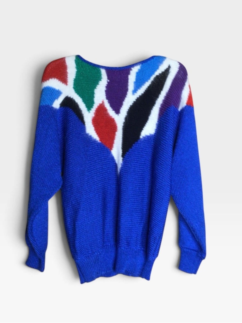 Vintage Angenie Geometric Angora Blend Sweater Small Made in Taiwan